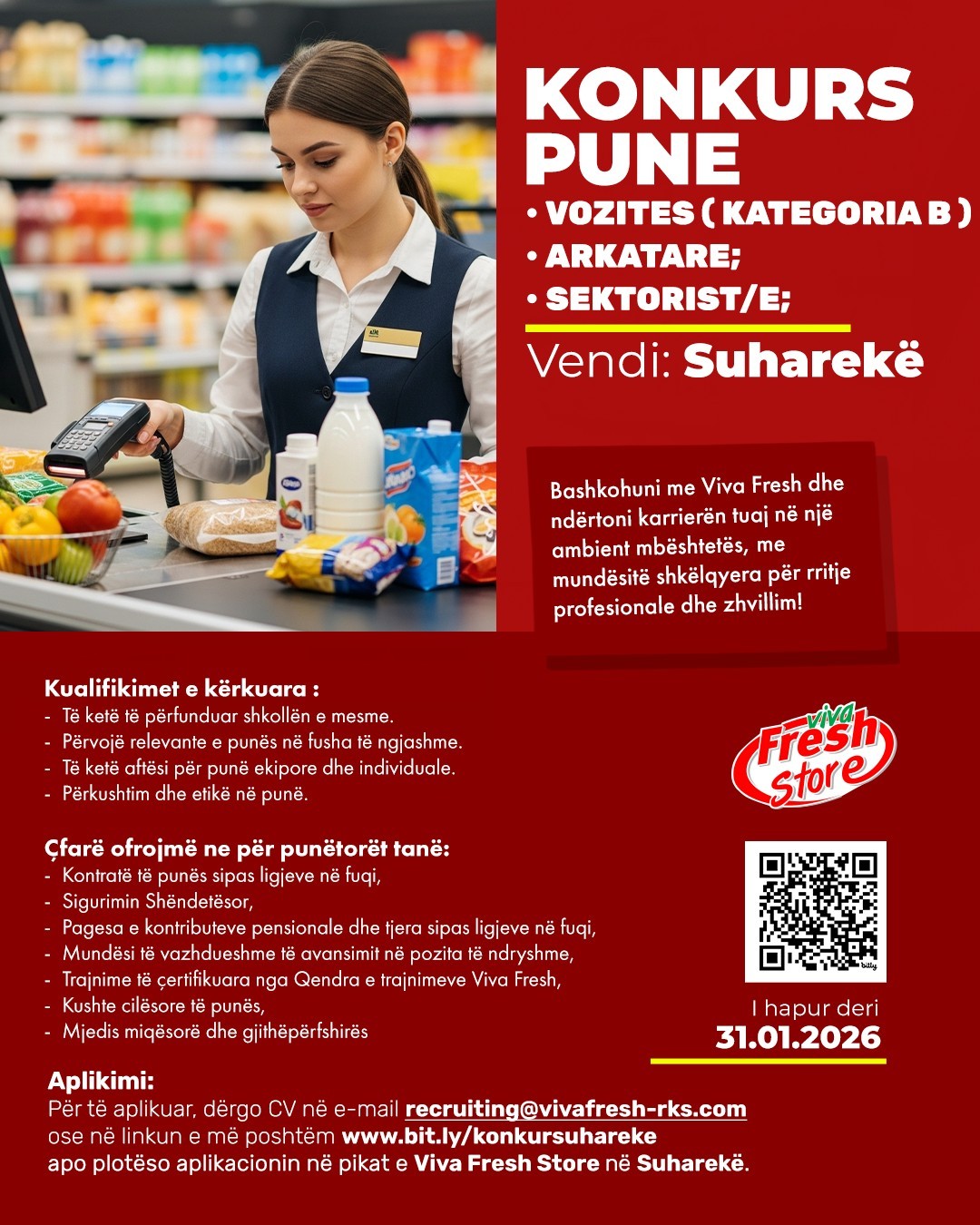 Vozitë (Kategoria B), Arkatare, Sektorist/e - Suharekë